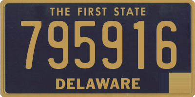 DE license plate 795916