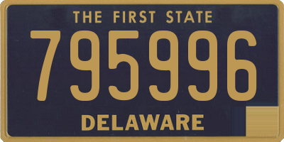 DE license plate 795996