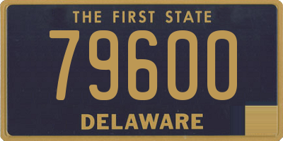 DE license plate 79600