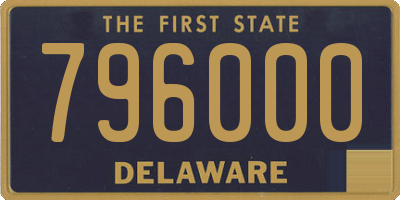 DE license plate 796000