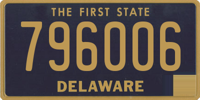 DE license plate 796006