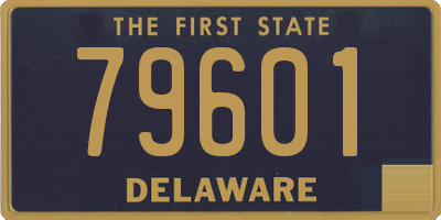 DE license plate 79601
