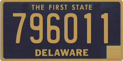 DE license plate 796011