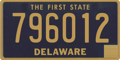 DE license plate 796012