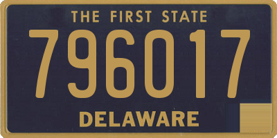 DE license plate 796017