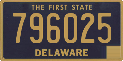 DE license plate 796025