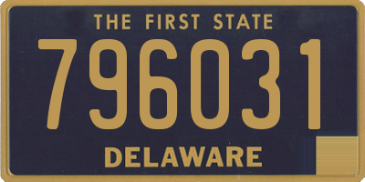 DE license plate 796031