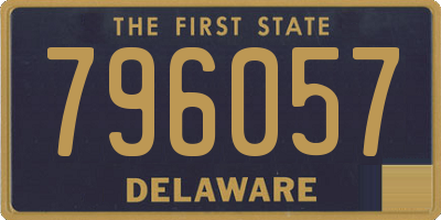 DE license plate 796057