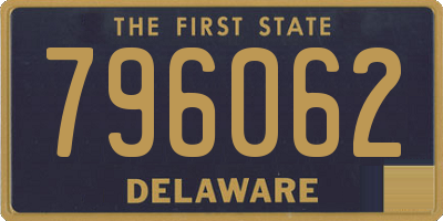 DE license plate 796062