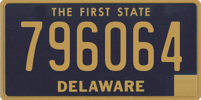 DE license plate 796064
