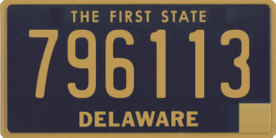 DE license plate 796113