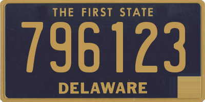 DE license plate 796123