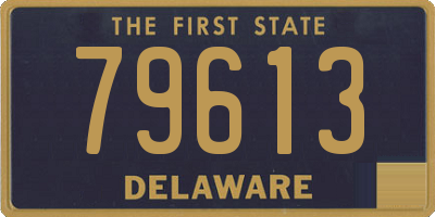 DE license plate 79613