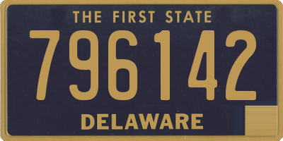 DE license plate 796142