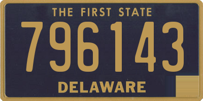 DE license plate 796143