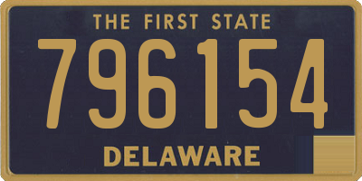 DE license plate 796154