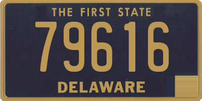 DE license plate 79616