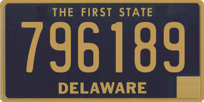 DE license plate 796189