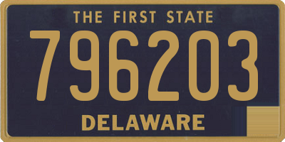 DE license plate 796203