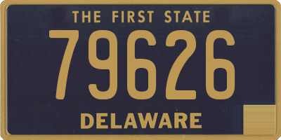DE license plate 79626