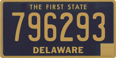 DE license plate 796293