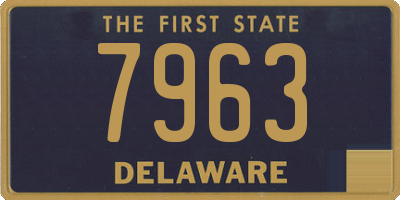 DE license plate 7963