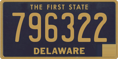 DE license plate 796322