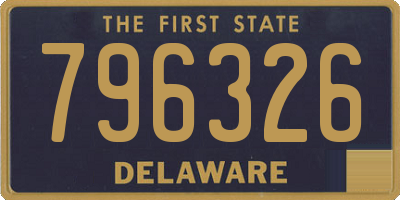 DE license plate 796326