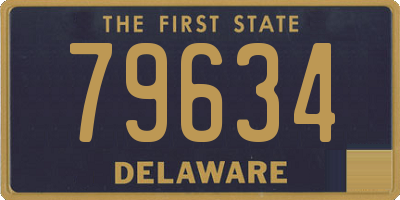 DE license plate 79634
