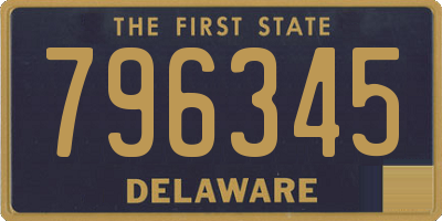DE license plate 796345