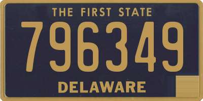 DE license plate 796349