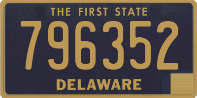 DE license plate 796352