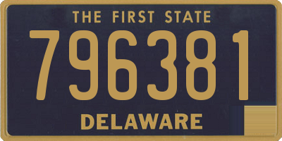 DE license plate 796381