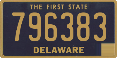 DE license plate 796383