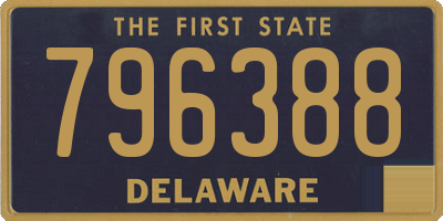 DE license plate 796388