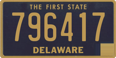 DE license plate 796417