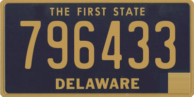 DE license plate 796433