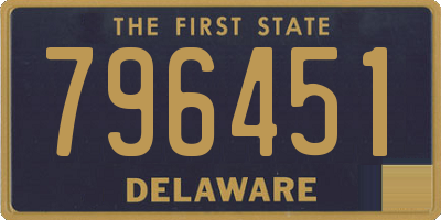DE license plate 796451