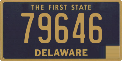 DE license plate 79646