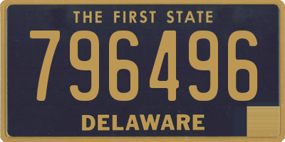 DE license plate 796496