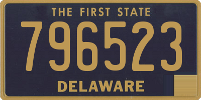 DE license plate 796523