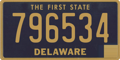 DE license plate 796534