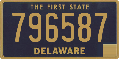 DE license plate 796587