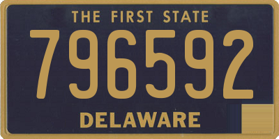 DE license plate 796592