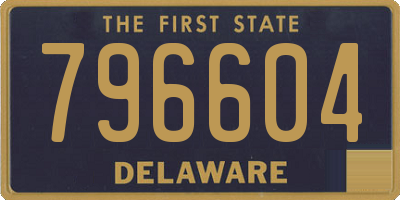 DE license plate 796604