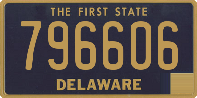 DE license plate 796606