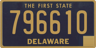 DE license plate 796610