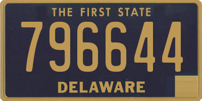 DE license plate 796644