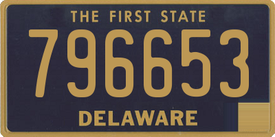 DE license plate 796653