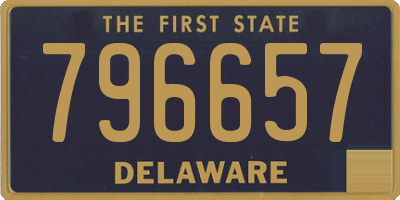 DE license plate 796657